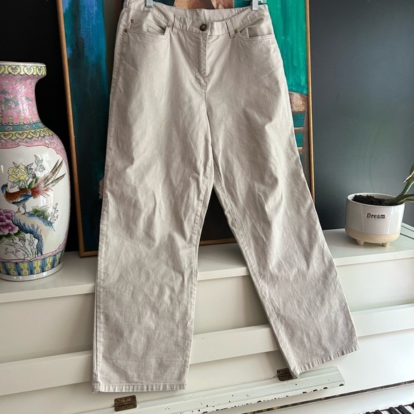 Ruby Rd. Cream Straight Leg Pants 12P - Picture 4 of 16